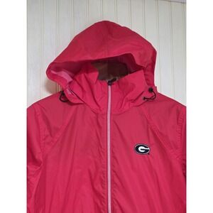 Georgia Bulldogs Jacket Womens Medium Hooded Full Zip NCAA Lightweight Football